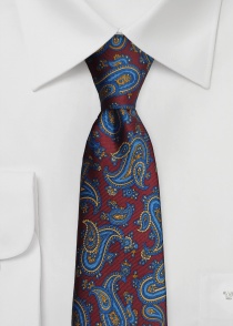 Cravatta con motivo Paisley marrone rosso