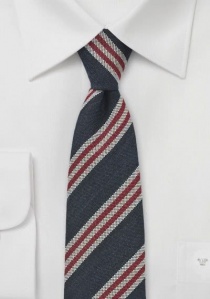 Cravatta lana blu righe