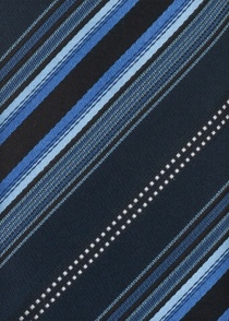Cravatta business design a righe blu navy