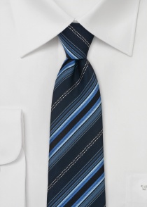 Cravatta business design a righe blu navy