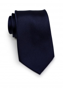 Cravatta business in raso blu navy