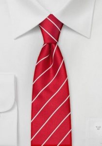 Cravatta stretta rossa righe