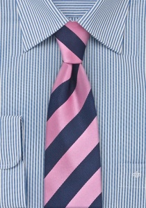 Cravatta stretta blu rosa