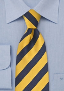 Cravatta clip giallo righe