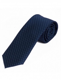 Cravatta stretta a pois (blu scuro)