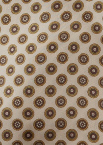 Sciarpa di seta con ornamenti (beige/marrone)