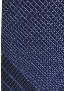 Krawatte schmal geformt Gitter-Struktur blau