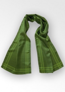Sciarpa a cravatta con disegno a righe verde