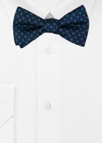 Papillon blu scuro con motivi a trifoglio
