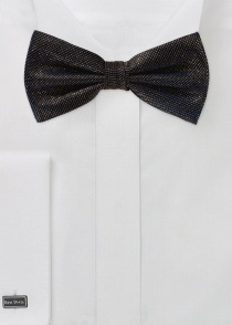 Papillon in seta nera con effetto glitter