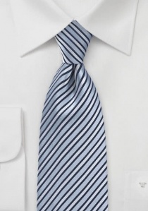 Cravatta business righe azzurre grigio