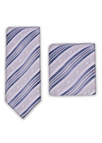 Set: cravatta con fazzoletto da taschino linee