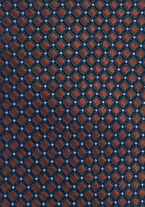 Cravatta marrone blu strutturata