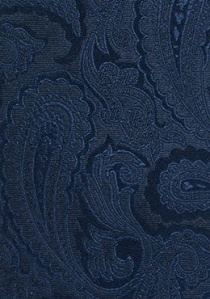 Elegante Krawatte Paisley dunkelblau