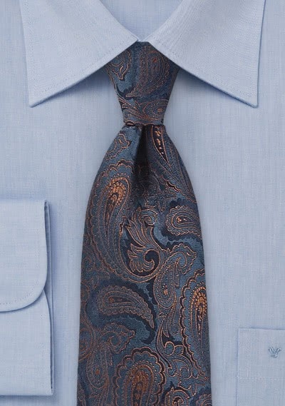 Herrenkrawatte Paisley marineblau Herrenkrawatte Paisley marineblau