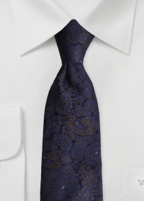 Cravatta con paisleys blu scuro