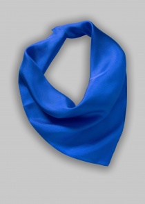Sciarpa da donna Seta blu oltremare tinta unita