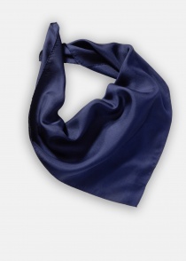 Sciarpa da donna in seta blu scuro unicolore