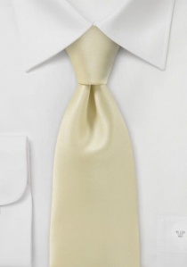 Cravatta tinta unita crema