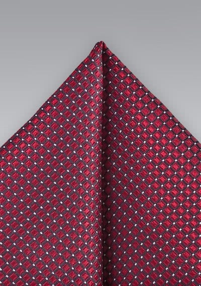 Einstecktuch Gitter-Oberfläche rot bordeaux Einstecktuch Gitter-Oberfläche rot bordeaux