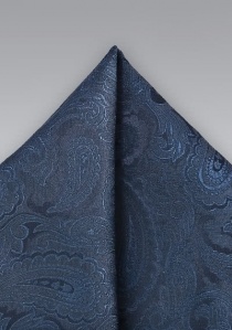 Fazzoletto da taschino paisley blu