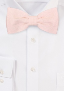 Papillon in lino rosa-beige