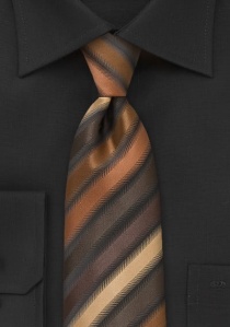 Cravatta XXL righe marroni