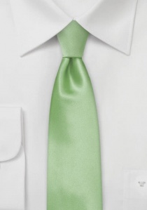 Cravatta Moulins stretta verde bosco tinta unita