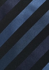 Cravatta XXL righe nere blu notte