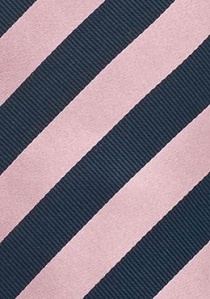 Businesskrawatte Streifendesign rose navy