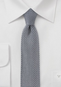 Cravatta seta grigio argento
