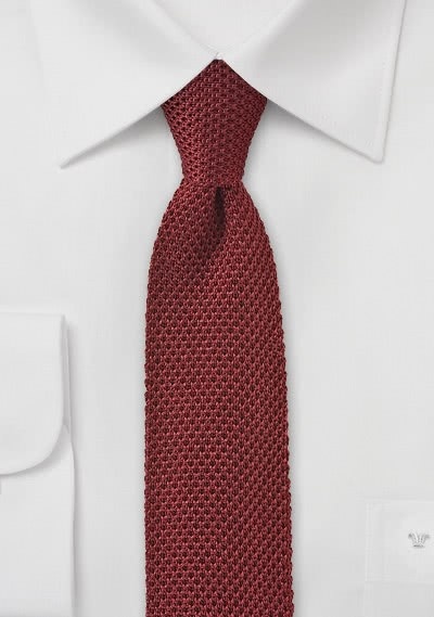 Cravatta seta rosso rugine