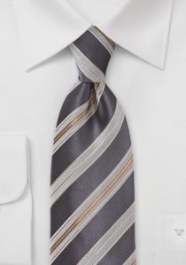 Cravatta righe antracite