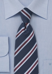 Cravatta blu scuro righe