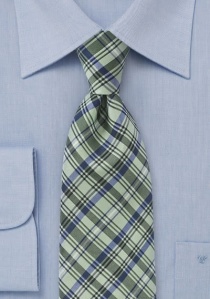 Cravatta quadri verdino