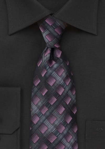 Krawatte Viereck-Stil violett Krawatte Viereck-Stil violett