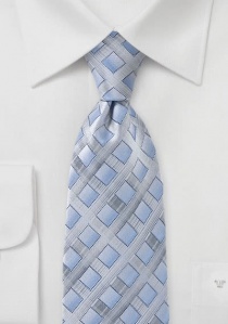 Cravatta argento geometrico