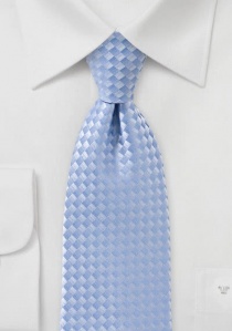 Cravatta business quadri celeste