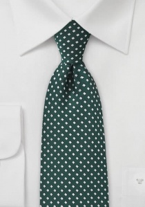 Cravatta puntini quadrati verde
