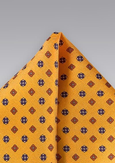 Kavaliertuch italienisches Blumenmuster orange Kavaliertuch italienisches Blumenmuster orange