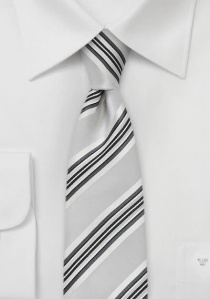 Cravatta stretta righe bianche