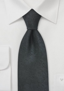 Cravatta sicurezza nera paisley