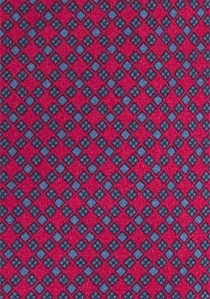 Krawatte Kästchen-Dessin rot blau