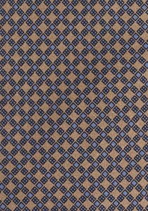 Cravatta quadrettini blu cappuccino