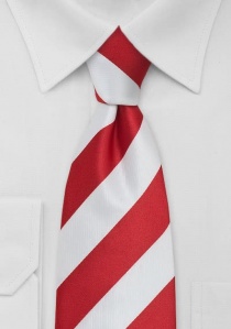 Cravatta XXL rosse bianche