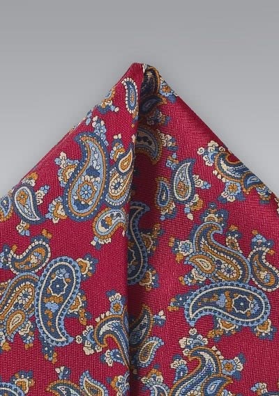 Ziertuch Paisley-Motiv rot Ziertuch Paisley-Motiv rot