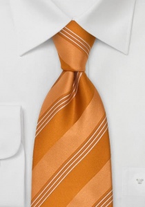 Cravatta business arancione righe
