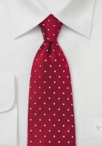 Clip cravatta a pois bianco rosso