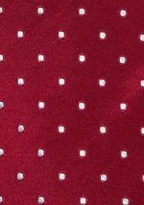 Clip cravatta a pois bianco rosso