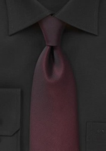 Krawatte feingerippte Oberfläche bordeaux